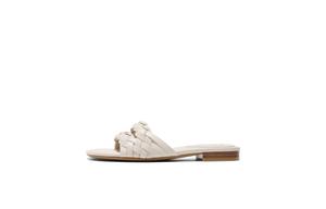 Женские сандалии с резиновой подошвой, устойчивые к истиранию, быстросохнущие BELLE, Ecru