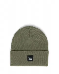 Зелёная вязаная шапка унисекс в рубчик Herschel, светло-зеленый