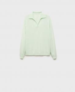 Женский шерстяной свитер с высоким воротником MANGO, Aqua Green