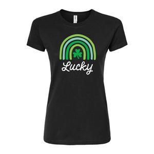 Детская зеленая радужная футболка с приталенным рисунком «Lucky» ко Дню Святого Патрика Licensed Character