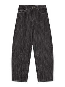 Bershka Джинсы Barrel в черном цвете