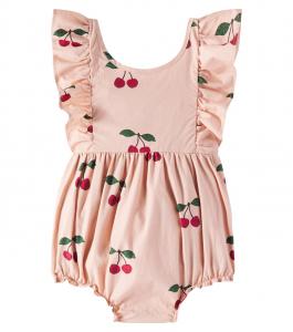 Комбинезон из хлопка с принтом Baby Verbena Konges Sløjd, Ma Grande Cerise Blush