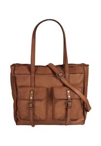 Шопер, натуральная кожа, сделано в Италии Samantha Look, цвет Cognac