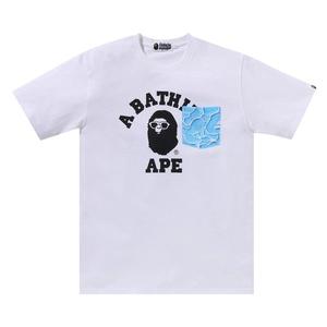 Футболка BAPE ABC Sea Surface Camo Pocket College Tee, White