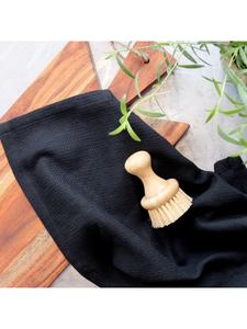 Chic Antique Черное кухонное полотенце ETERNEL с вафельной текстурой