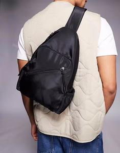 Рюкзак через плечо из нейлона ASOS DESIGN черного цвета