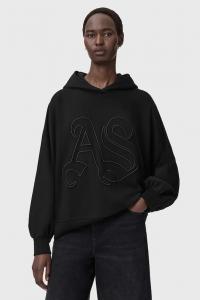 Хлопковая толстовка artia AllSaints, черный