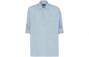 Рубашка Logo Detailed Short Sleeved Shirt FENDI, светло-голубой