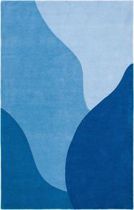 SAFAVIEH Fifth Avenue Collection ковер 69 x 122 см ручной работы Blue FTV117M в стиле Mid-Century Modern из премиальной новозеландской шерсти для прихожей, гостиной, фойе, спальни или кухни