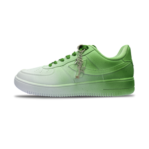 XTEP Кроссовки Air Force One с низким верхом для скейтборда, противоскользящие, амортизирующие, мужские, белые, зеленые