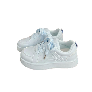 Alxnan Повседневные туфли женские, низкие, светло-голубые/экрю