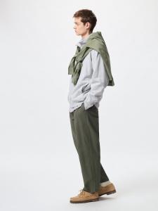 Легкие брюки из льняной смеси Uniqlo, зеленый