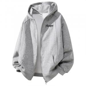 Толстовка Unisex с капюшоном утепленная HUANQIU, серый