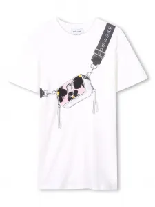 Платье-футболка Snapshot Marc Jacobs Kids, белый