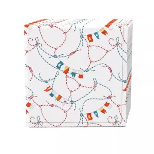 Набор салфеток, 100% полиэстер, набор из 4 штук, 18x18 дюймов, веревочный узел и флажки для морских обитателей