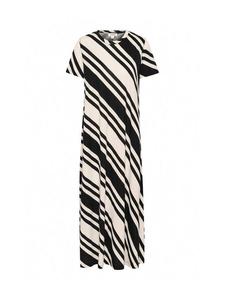 Aeve полосатое платье-макси с коротким рукавом Soaked In Luxury, White/Black
