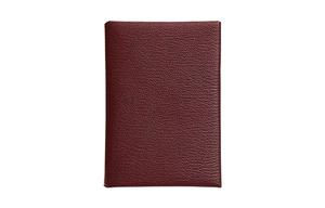 HERMES Картхолдер Calvi Duo из кожи козы Mysore, женский, 55, Rouge H, красный