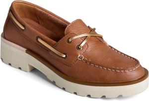 Женские топсайдеры Sperry с толстой подошвой и двумя глазами, Tan