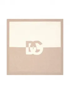 Одеяло вязки интарсия Dolce & Gabbana Kids, коричневый