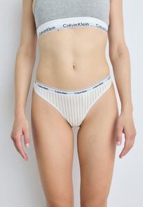 Трусы Calvin Klein Underwear THONG ICON LOGO, Steady/Pelican/Off-White