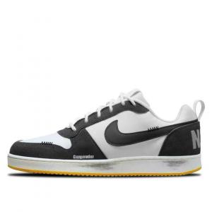 Nike Кроссовки для скейтбординга Court Borough Signal Fire Gold с амортизацией, износостойкие низкие унисекс черный серый