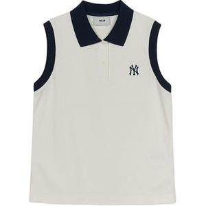 MLB Футболка поло New York Yankees SS25 женская ivory