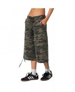 Женские шорты-бермуды Camo Cargo Edikted, зеленый