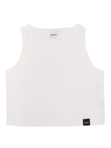 Топ без рукавов с круглым вырезом Aspesi Kids, белый