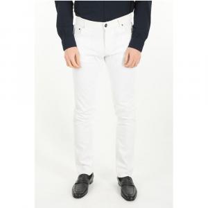 Белые хлопковые джинсы Деним Corneliani, White