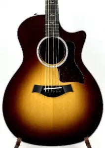 Акустико-электрогитара Taylor 414CE-R из красного дерева, цвет Tobacco Sunburst, в комплекте с чехлом