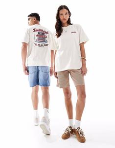 Футболка с графическим принтом на спине Dickies deli в кремово-белом цвете - эксклюзивно для ASOS