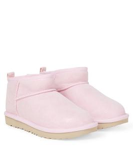 Классические ультрамини блестящие ботинки до щиколотки UGG Kids, Ribbon Candy