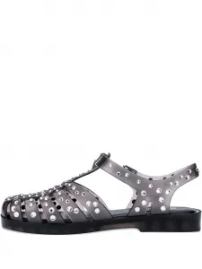 Босоножки-желе, украшенные кристаллами Melissa, черный