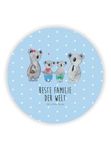 Mr. & Mrs. Panda Два магнита с изображением семейства коал и надписью, пастельно-голубого цвета