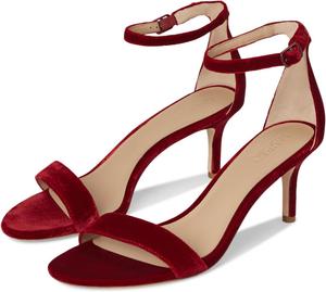 Туфли Lauren Ralph Lauren Women's Allie Mid-Heel Velvet Sandals, Lauren Red