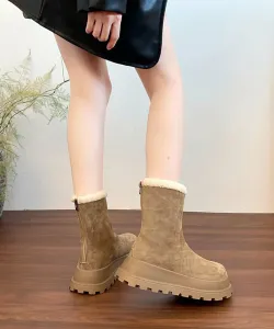 Короткие сапоги из овчины на толстой подошве Aimoha - Select -, цвет Beige