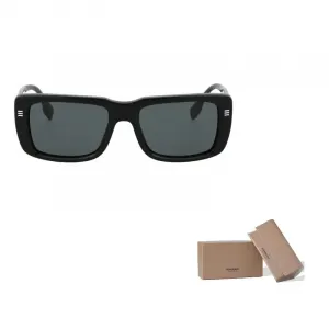 Burberry Прямоугольные солнцезащитные очки с пластиковой оправой для мужчин, Black