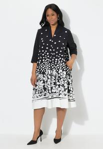 Платье Ulla Popken FLOWER 3/4 SLEEVE, Black