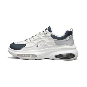 WARRIOR Износостойкие дышащие низкие массивные кроссовки мужские бежевый темно-синий серый, цвет Beige Dark Blue Gray