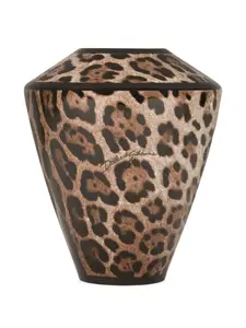 Маленькая амфора-ваза с леопардовым принтом 20,5 см Dolce & Gabbana, коричневый