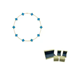 Альгамбра Four Leaf Lucky ожерелье из 18-каратного золота для женщин Van Cleef & Arpels