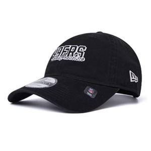 New Era Бейсболка из полиэстера и хлопка унисекс черная, Black