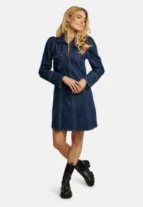 Джинсовое платье asta ls с v-образным вырезом Liberté Essentiel, Blue Denim