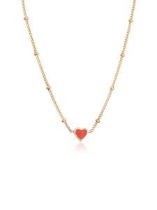 Elli Колье из серебра 925 пробы в форме сердца с золотой отделкой