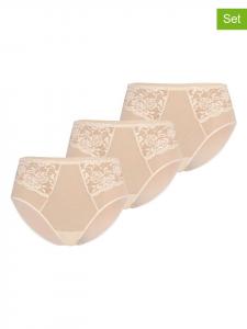 Teyli Комплект из 3 трусов-слипов бежевого цвета