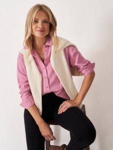 Фланелевая рубашка свободного кроя Boyfriend Fit Crew Clothing