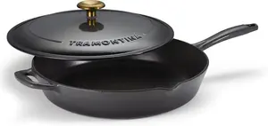 Сковорода Tramontina Bestow с крышкой, 30 см, черный / золотой