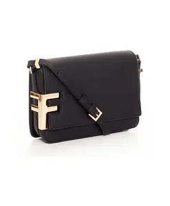 Черная сумка через плечо с регулируемым ремешком Fracomina, черный