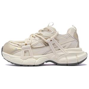 AGSDON Массивные кроссовки женские низкие бело-серые бежевые, цвет White Gray