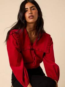 Блуза Eloise с воротником питер пэн Nobody's Child, Red